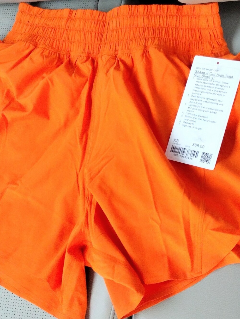 NWT! Lululemon Sz Xs Women's New Style High-Rise Run Shorts - Bright Orange